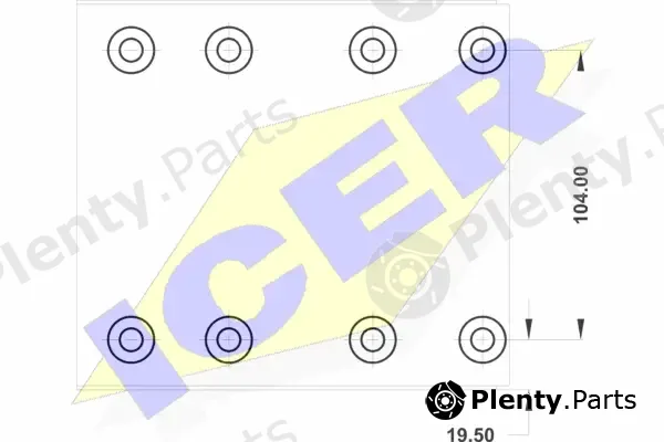 Icer 21701700 — Brake Lining Kit, drum brake