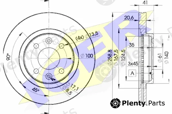 Icer 78BD3550-2 — Brake Disc