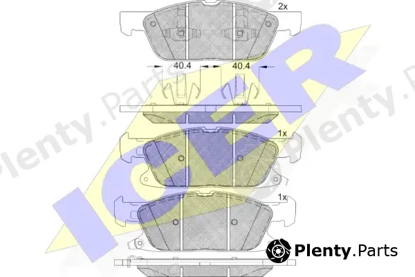 Icer 182250 — Brake Pad Set, disc brake