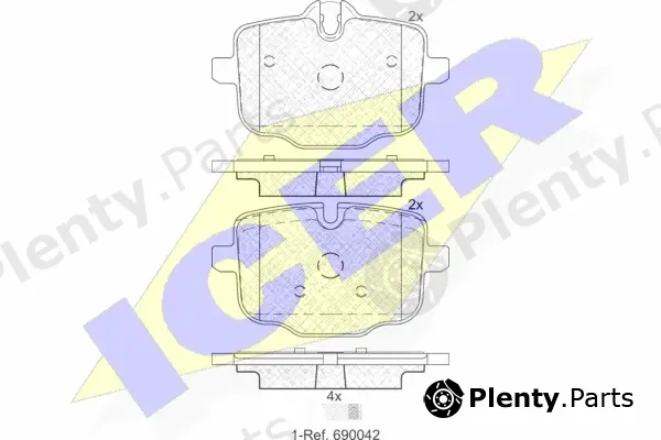Icer 182005 — Brake Pad Set, disc brake