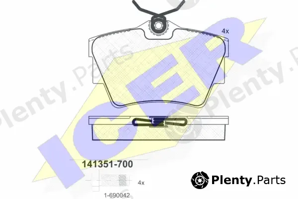 Icer 141351-700 — Brake Pad Set, disc brake