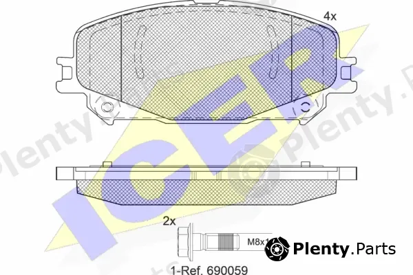 Icer 182304 — Brake Pad Set, disc brake