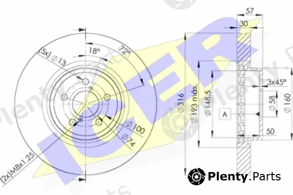 Icer 78BD0035-2 — Brake Disc
