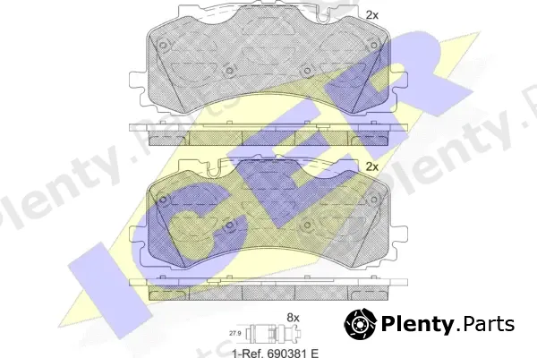 Icer 182281 — Brake Pad Set, disc brake