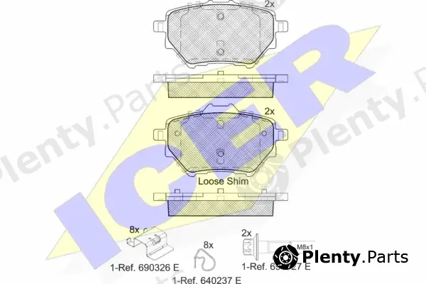 Icer 182162 — Brake Pad Set, disc brake
