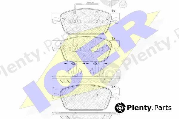 Icer 141953 — Brake Pad Set, disc brake