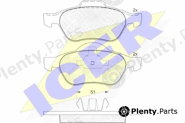Icer 181431 — Brake Pad Set, disc brake