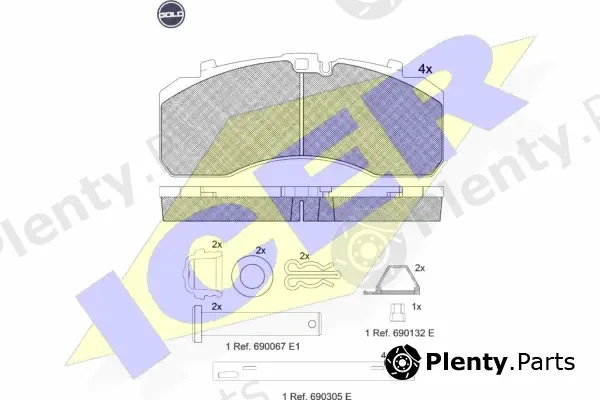Icer 152091G — Brake Pad Set, disc brake GOLD
