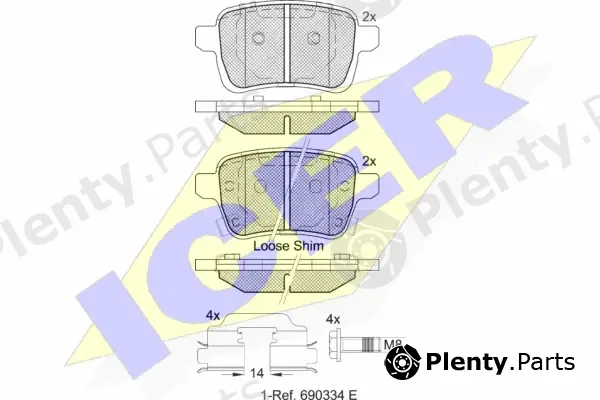 Icer 182170-203 — Brake Pad Set, disc brake