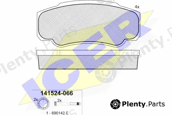 Icer 141524 — Brake Pad Set, disc brake