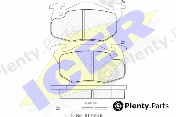 Icer 180633 — Brake Pad Set, disc brake