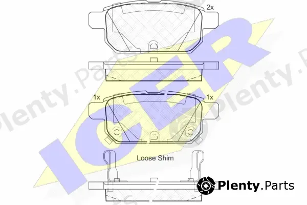 Icer 182017 — Brake Pad Set, disc brake