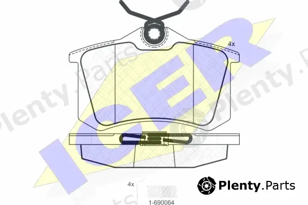 Icer 180697-703 — Brake Pad Set, disc brake