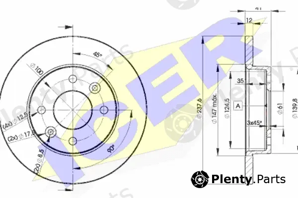 Icer 78BD4705-2 — Brake Disc