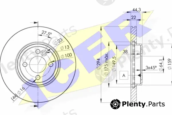 Icer 78BD8570-2 — Brake Disc