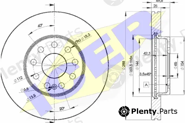 Icer 78BD5615-2 — Brake Disc