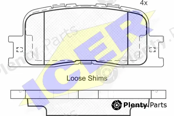 Icer 181706 — Brake Pad Set, disc brake