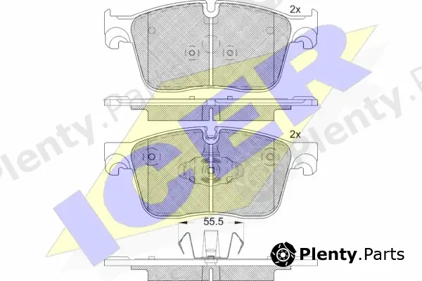 Icer 182238 — Brake Pad Set, disc brake