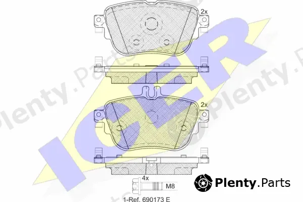 Icer 182290 — Brake Pad Set, disc brake