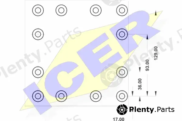 Icer 21917700 — Brake Lining Kit, drum brake