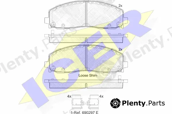 Icer 182054 — Brake Pad Set, disc brake