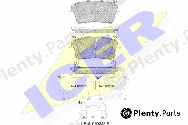 Icer 182368 — Brake Pad Set, disc brake