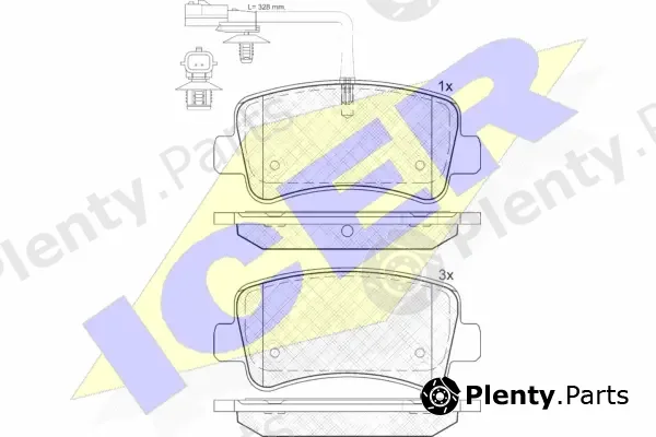 Icer 142001 — Brake Pad Set, disc brake