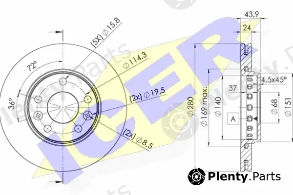 Icer 78BD4022-2 — Brake Disc