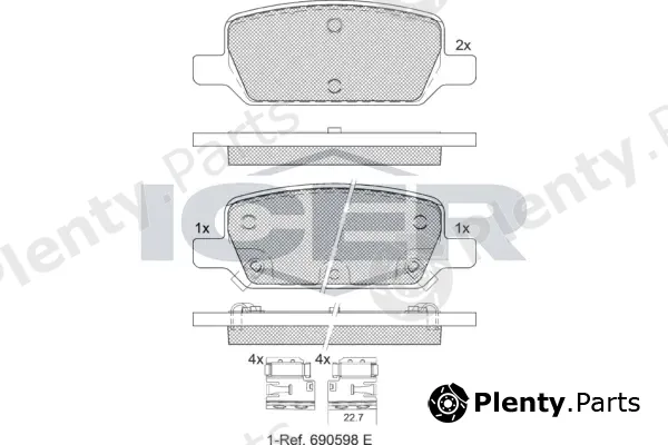 Icer 182412 — Brake Pad Set, disc brake