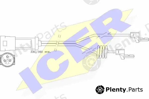 Icer 610234EC — Warning Contact, brake pad wear