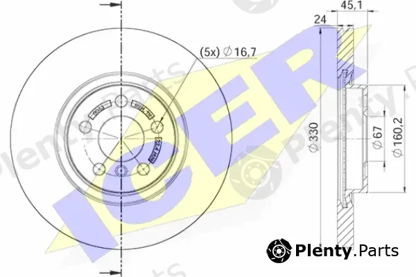 Icer 78BD0043-2 — Brake Disc