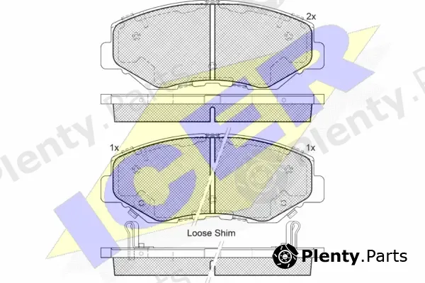 Icer 181558 — Brake Pad Set, disc brake