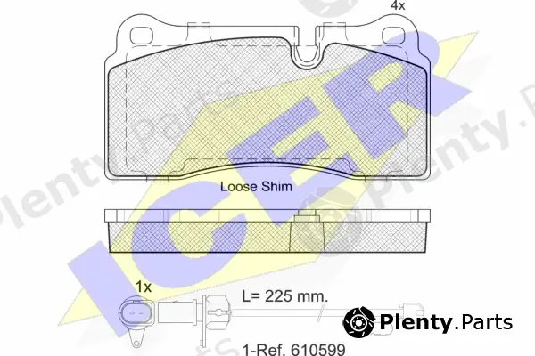 Icer 182121-203 — Brake Pad Set, disc brake