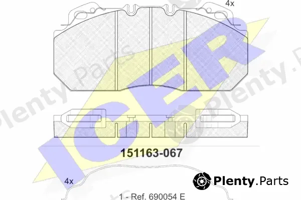 Icer 151163 — Brake Pad Set, disc brake