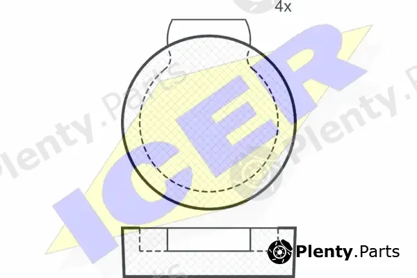 Icer 180202 — Brake Pad Set, disc parking brake