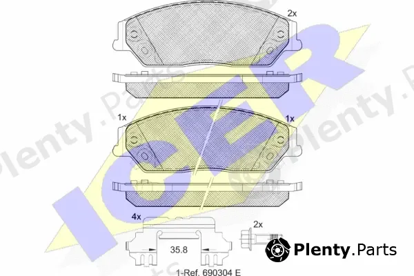 Icer 182077 — Brake Pad Set, disc brake