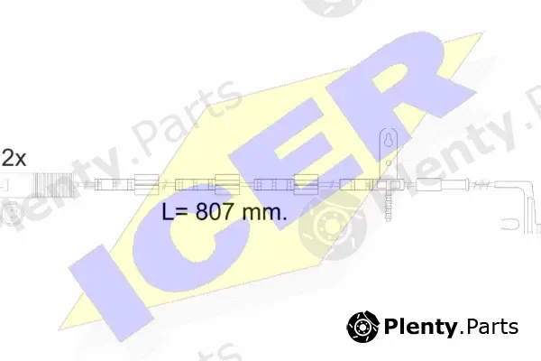 Icer 610584EC — Warning Contact, brake pad wear