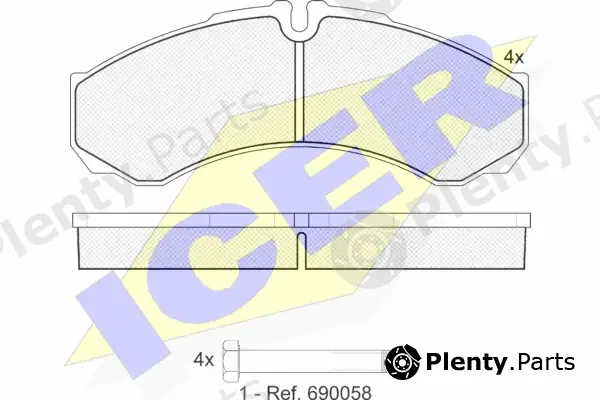 Icer 141208 — Brake Pad Set, disc brake