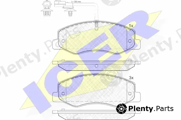 Icer 142000 — Brake Pad Set, disc brake
