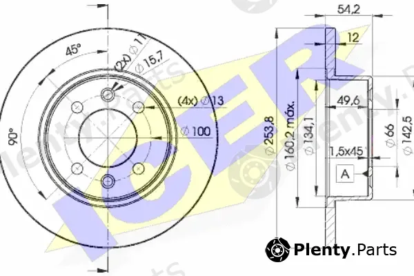 Icer 78BD5166-2 — Brake Disc
