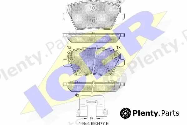 Icer 182318 — Brake Pad Set, disc brake