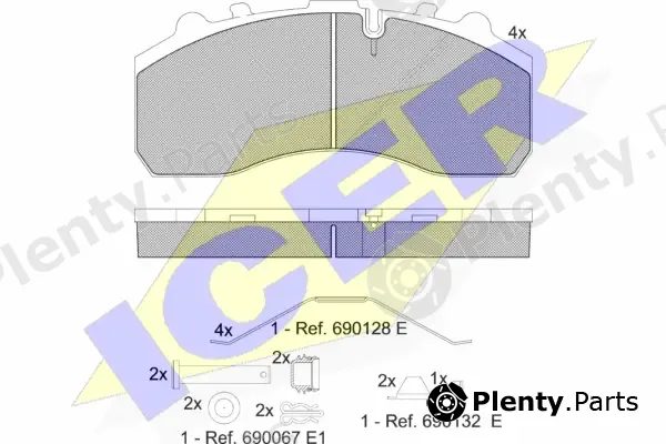 Icer 151194-066 — Brake Pad Set, disc brake