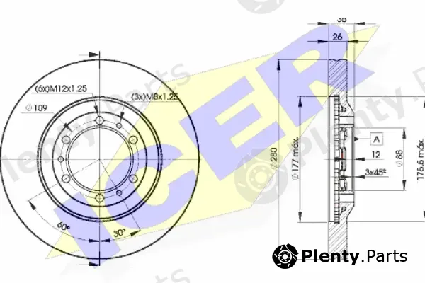 Icer 78BD9050-2 — Brake Disc