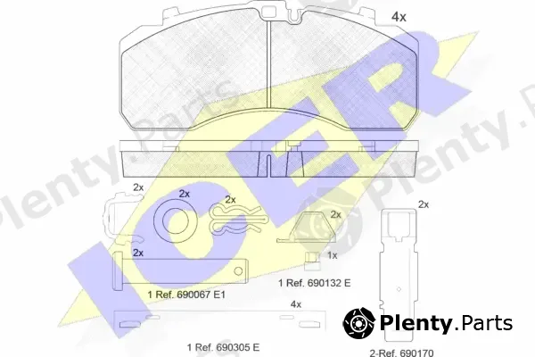Icer 152091-073 — Brake Pad Set, disc brake