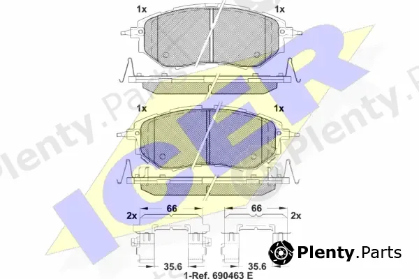 Icer 181697-066 — Brake Pad Set, disc brake