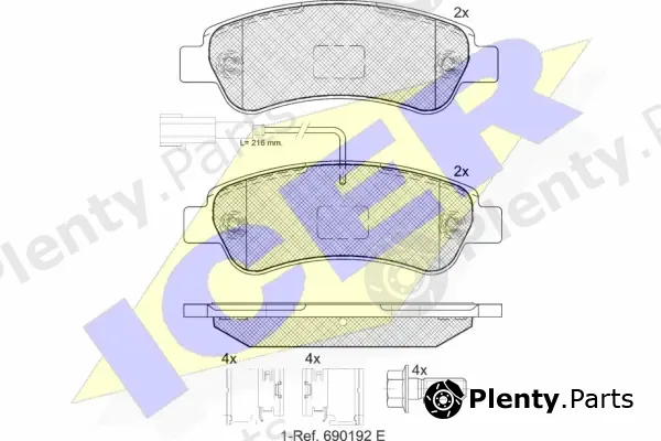 Icer 141804-203 — Brake Pad Set, disc brake