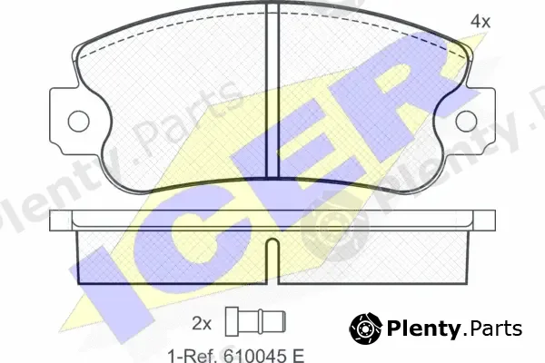 Icer 180418 — Brake Pad Set, disc brake