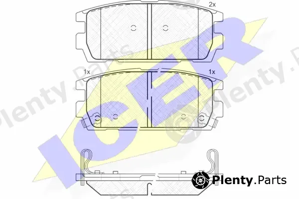Icer 181615 — Brake Pad Set, disc brake