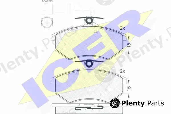 Icer 180950 — Brake Pad Set, disc brake
