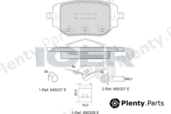 Icer 142415 — Brake Pad Set, disc brake